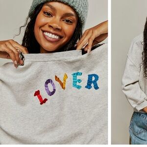 Free People Gray Lover Sweater